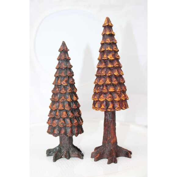 Dept 56 Village Accessory - Village Pine Cone Trees, set of 2 - Picture 4 of 5